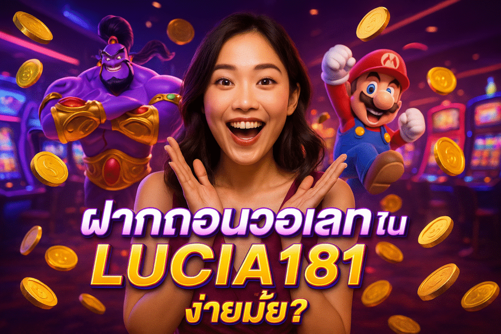 ฝากถอนวอเลทใน LUCIA181 ง่ายมั้ย?