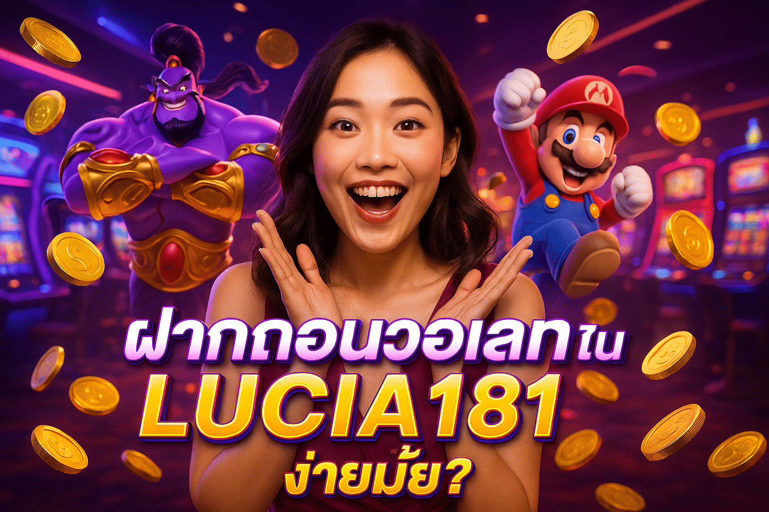ฝากถอนวอเลทใน LUCIA181 ง่ายมั้ย?